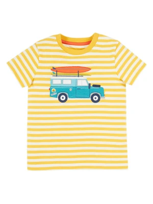 Frugi Koszulka "Sid" w kolorze biało-żółto-błękitnym rozmiar: 104/110
