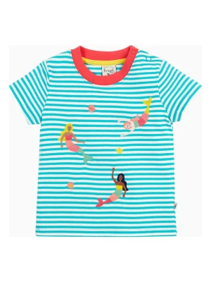 Frugi Koszulka w kolorze błękitno-białym rozmiar: 98/104