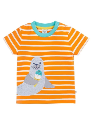 Frugi Koszulka w kolorze pomarańczowo-białym rozmiar: 98 / 104