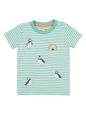 Frugi Koszulka w kolorze zielono-białym rozmiar: 98/104