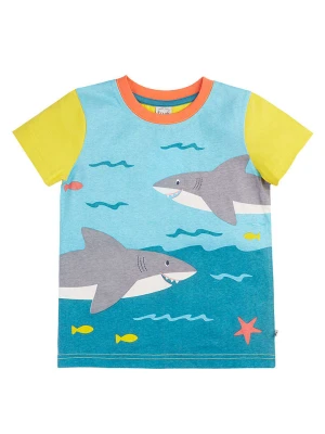 Frugi Koszulka w kolorze żółto-niebieskim ze wzorem rozmiar: 92 / 98
