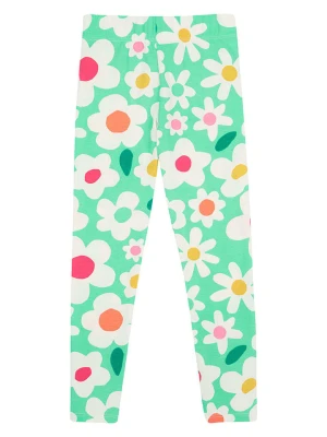 Frugi Legginsy "Leona" w kolorze miętowo-białym rozmiar: 104/110