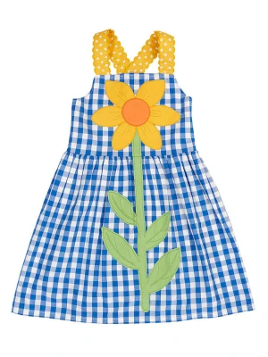 Frugi Sukienka "Daisy" w kolorze niebiesko-żółtym rozmiar: 98/104