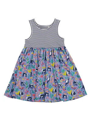 Frugi Sukienka "Holiday" w kolorze niebiesko-granatowo-białym rozmiar: 128/134