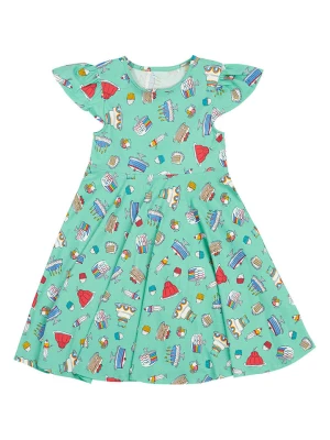 Frugi Sukienka "Morwenna" w kolorze miętowo-czerwonym rozmiar: 110/116