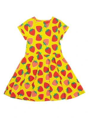 Frugi Sukienka "Spring Skater" w kolorze żółto-czerwonym rozmiar: 116/122