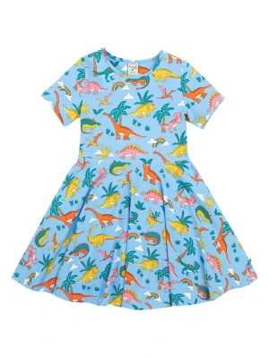Frugi Sukienka "Sunshine Skater" w kolorze błękitno-pomarańczowym rozmiar: 116/122