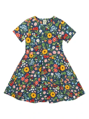 Frugi Sukienka "Sunshine Skater" w kolorze granatowo-zielonym rozmiar: 110/116