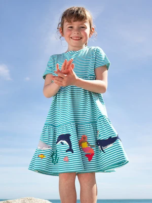 Frugi Sukienka w kolorze błękitnym ze wzorem rozmiar: 98/104