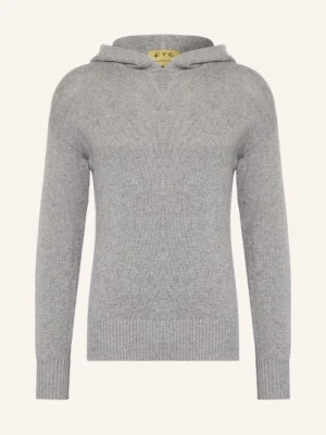 Ftc Cashmere Bluza Z Kapturem Z Dzianiny Z Dodatkiem Kaszmiru grau
