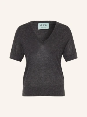 Ftc Cashmere Dzianinowa Koszulka Z Dodatkiem Kaszmiru grau CZIEMNOSZARY