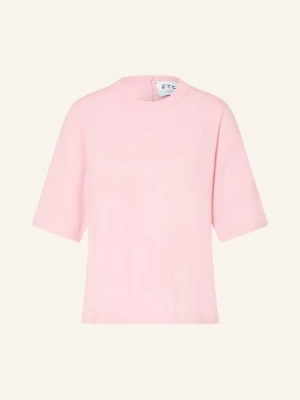 Ftc Cashmere Dzianinowa Koszulka Z Kaszmiru rosa