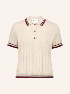 Ftc Cashmere Dzianinowa Koszulka Z Kaszmiru weiss