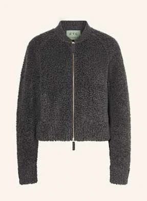 Ftc Cashmere Kardigan Bouclé grau