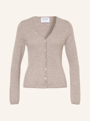 Ftc Cashmere Kardigan Z Kaszmiru beige