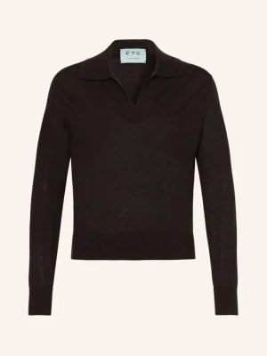 Ftc Cashmere Koszulka Polo Z Dzianiny Z Kaszmirem braun CZARNY
