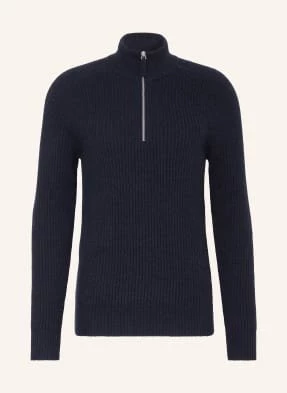 Ftc Cashmere Sweter Typu Troyer Z Kaszmiru blau