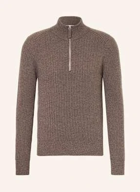 Ftc Cashmere Sweter Typu Troyer Z Kaszmiru braun
