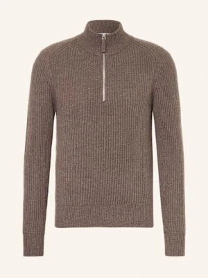 Ftc Cashmere Sweter Typu Troyer Z Kaszmiru braun