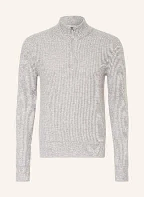 Ftc Cashmere Sweter Typu Troyer Z Kaszmiru grau