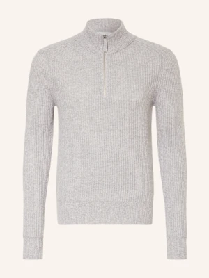 Ftc Cashmere Sweter Typu Troyer Z Kaszmiru grau