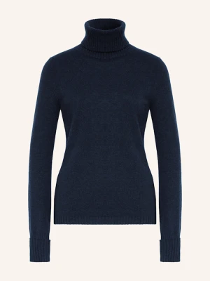 Ftc Cashmere Sweter Z Golfem Z Kaszmiru blau GRANATOWY