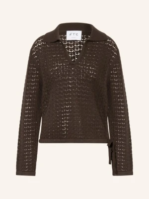 Ftc Cashmere Sweter Z Kaszmiru braun