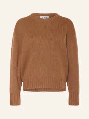 Ftc Cashmere Sweter Z Kaszmiru braun BRĄZOWY