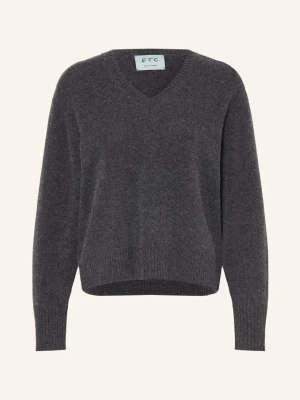 Ftc Cashmere Sweter Z Kaszmiru grau CZIEMNOSZARY