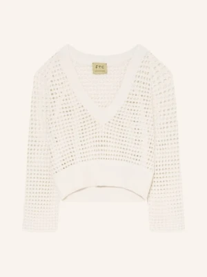 Ftc Cashmere Sweter Z Kaszmiru weiss