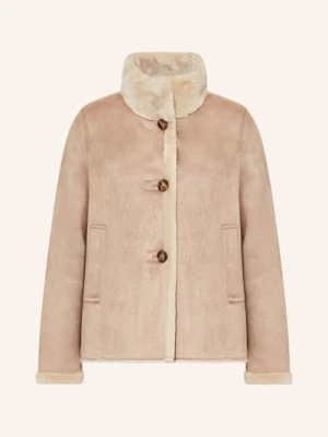 Fuchs Schmitt Kurtka Z Imitacji Skóry Z Dodatkiem Sztucznego Futra beige