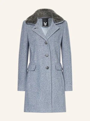 Fuchs Schmitt Płaszcz Wełniany Z Odpinanym Sztucznym Futrem blau