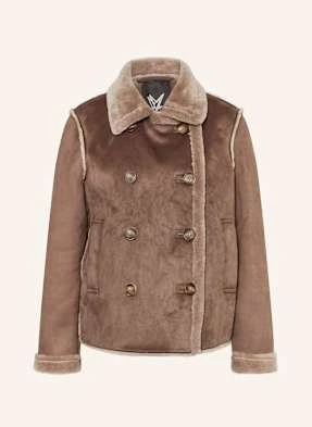 Fuchs Schmitt Płaszcz Z Imitacji Skóry beige