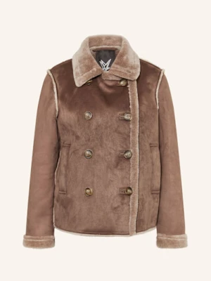 Fuchs Schmitt Płaszcz Z Imitacji Skóry beige