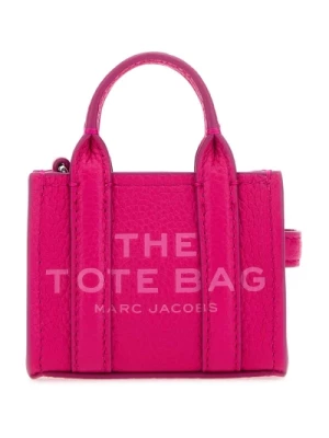 Fuchsia Skórzana Nano Torebka Charm Marc Jacobs