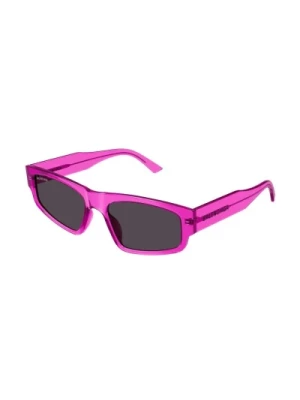 Fuchsia Szare Soczewki Okulary Przeciwsłoneczne Mężczyźni Balenciaga