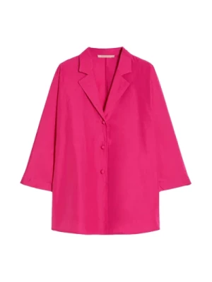 Fuchsia Taffeta Oversized Shirt Pennyblack