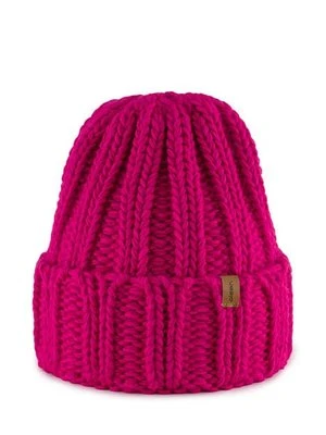 Fuksjowa czapka damska beanie z wełną Olsen