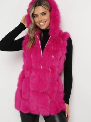 Fuksjowa Kamizelka Futrzana z Kapturem Sophal