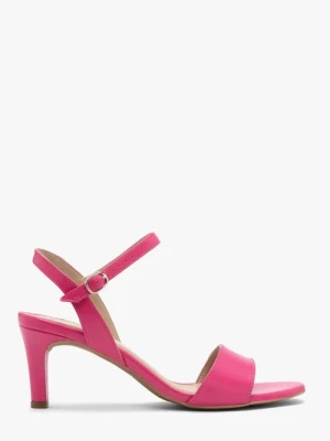 Fuksjowe sandały damskie na szpilce Ryłko