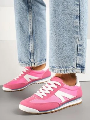Fuksjowe Sneakersy Ozdobione Geometrycznym Wzorem Teroti renda
