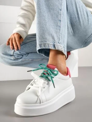 Biało-Różowe Sneakersy z Podwójnym Sznurowaniem Zdivoria renda
