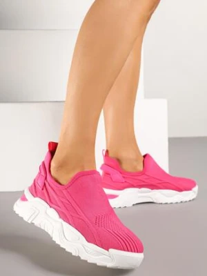 Fuksjowe Wsuwane Buty Sportowe Sneakersy z Siateczki z Tłoczeniami Nusellia ballada