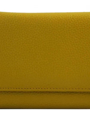 Funkcjonalny portfel damski - Żółty ciemny Merg