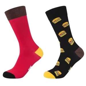 FUNSOCKS Motifs 2PPK Socks FU71113-3118, Unisex, Wielokolorowe, skarpetki, bawełna, rozmiar: 41-46