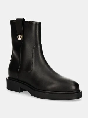 Furla botki skórzane Sfera Ankle Boot damskie kolor czarny na płaskim obcasie YI51CIT WU0000 O6000