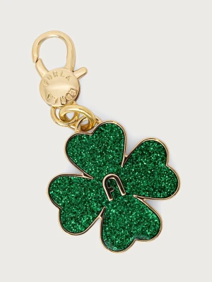 Furla brelok damski metalowy Hashtag Clover Charm zielony