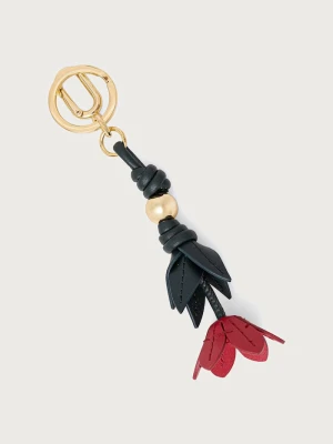 Furla brelok damski skórzany Allegra Poppy Keyring czerwony