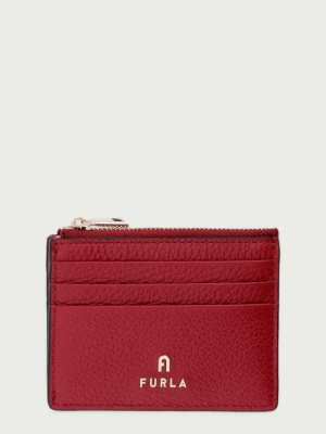 Furla etui na karty damskie skórzane Camelia S czerwony