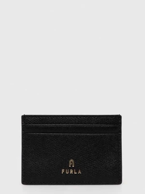 Zdjęcie produktu Furla etui na karty skórzane damski kolor czarny